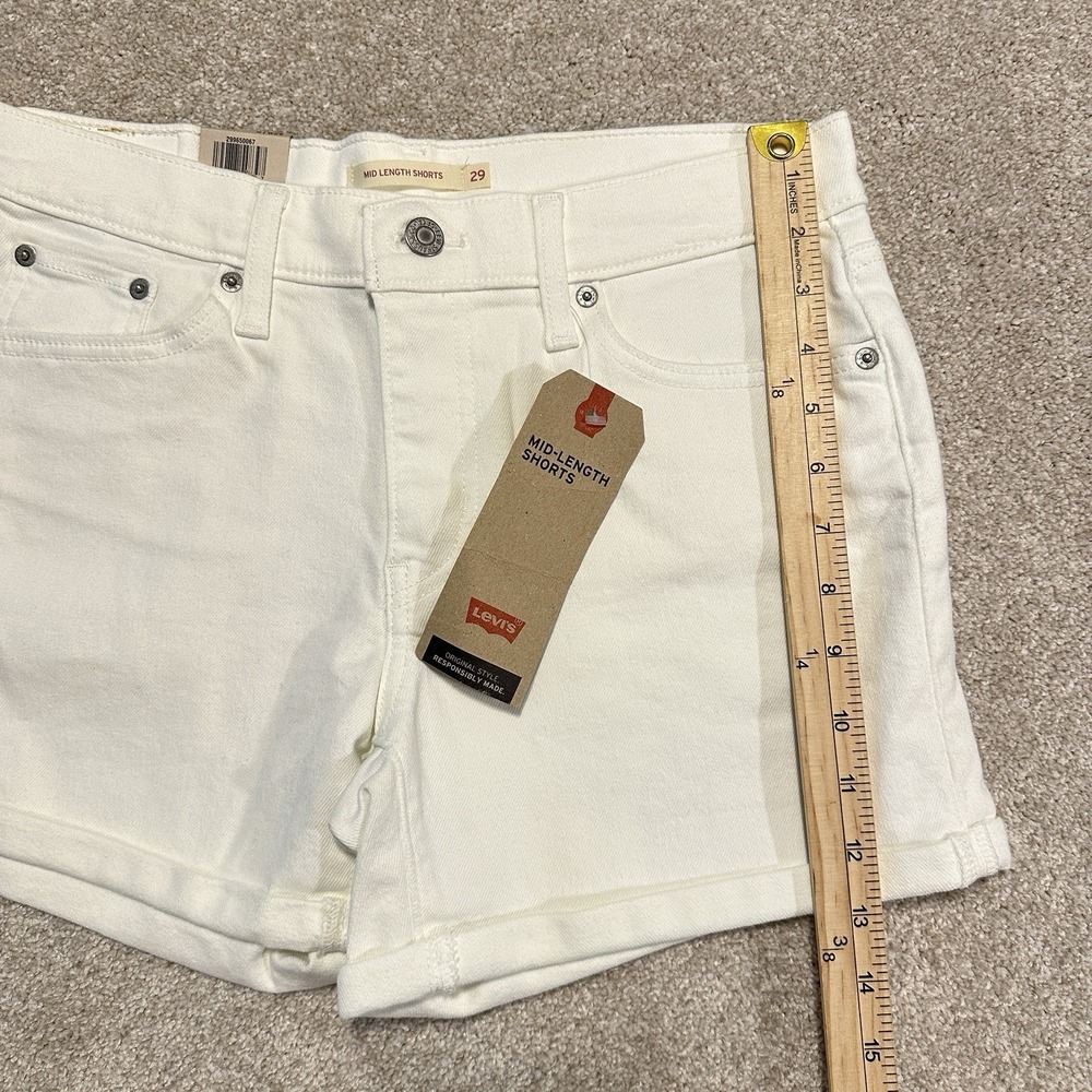 LEVI'S DENIM JEAN MID LENGTH SHORTS‎ WOMEN'S SZ 29 NEW SUMMER CASUAL - Picture 6 of 7